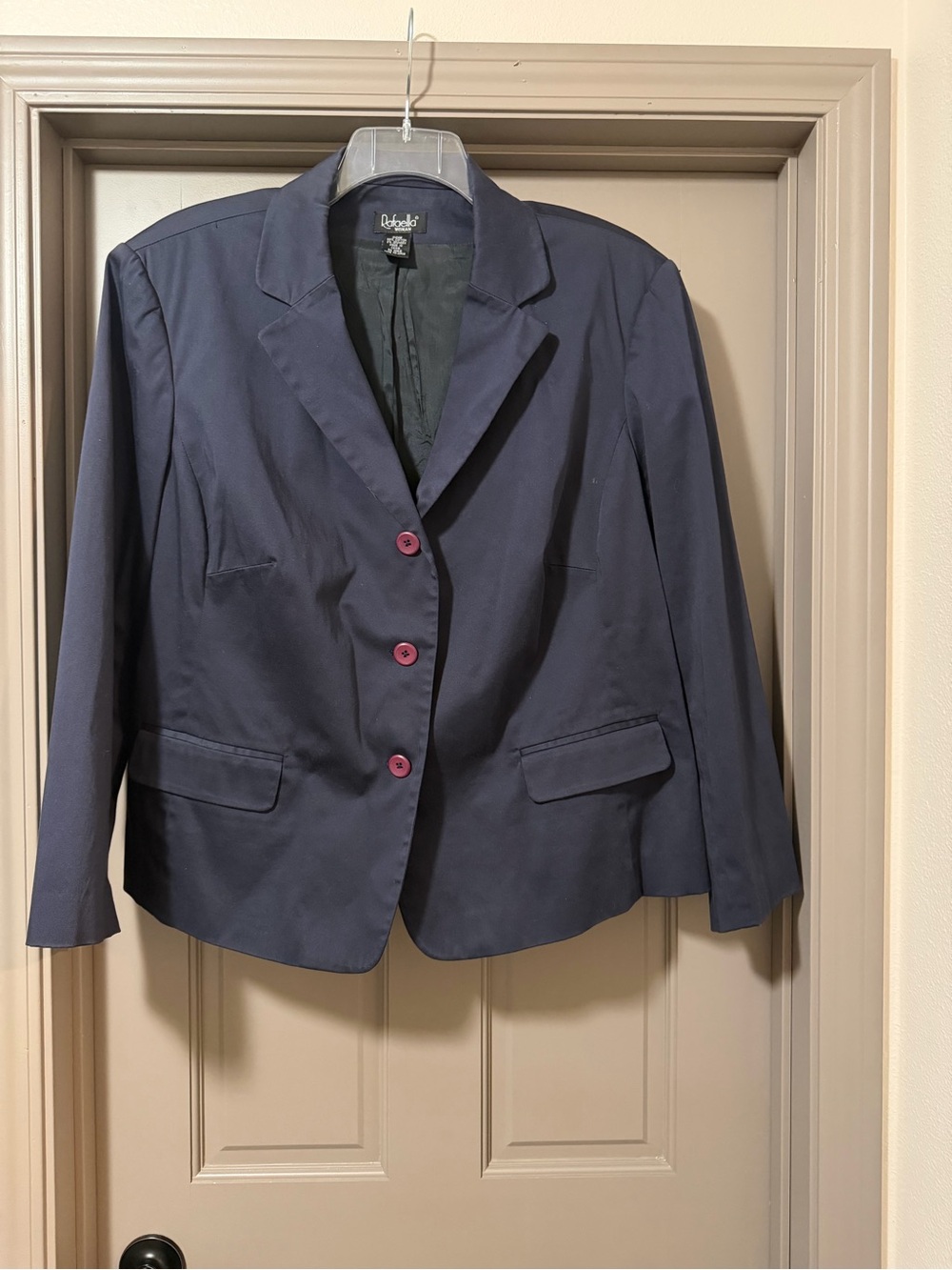 Rafaella Navy Blazer with Contrast Buttons PLUS SIZE 20W